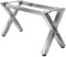 Juana | Tischbeine Metall Edelstahl | 2 Stück X Form Tischkufen mit 2 x Verbinder | L: B: H: 139 x 70 x 73cm | Möbelkufen für Schreibtisch, Esstisch