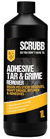SCRUBB Adhesive, Tar & Grime Remover, Sticky Residue Cleaner, 1L