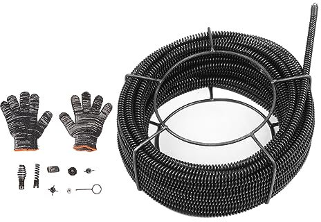 Varillas de Drenaje Flexibles, Cable de 100 Pies, 16 Mm, 30 Metros, Cable de Limpieza de Drenaje, Limpiador de Cables de Drenaje, Herramienta de Dragado de Tubos de Resorte para