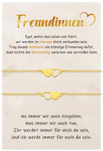 CheersLife 2 Stück Freundschaftsarmbänder Beste Freundin Geschenke Herz