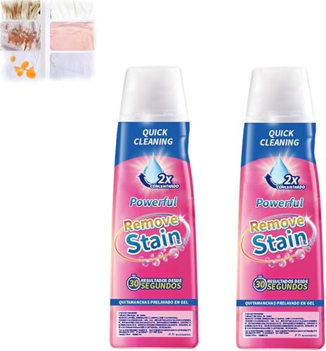 Nano Stains Remover Quick Cleaning Gel, Cleaner Heavy Duty Stain Gel Non Bleach Laundry Stain, Clothing Quick Laundry Dry Cleaner for All Clothes (2)