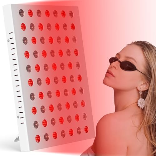 Pannello Di Bellezza A Luce Rossa A Doppio Chip, Luce Rossa A 660 & 850, 70 LED Di Bellezza, Con Timer E Supporto, Adatto Per Trattamenti Di Bellezza Del Viso (La Luce Non Genera Calore)