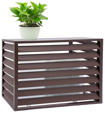 Écran de climatisation, clôture, pare-vue, design stores, pour jardin, cour, piscine, terrasse ou balcon (gris)