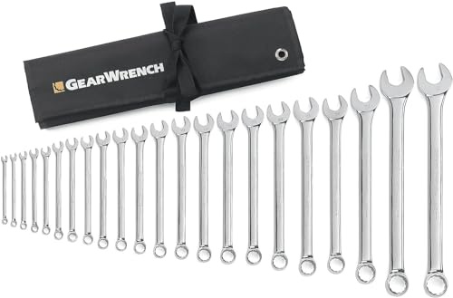 GEARWRENCH 22 Pc. 12 Pt. Combination Wrench Set, Long Pattern, Metric - 81916
