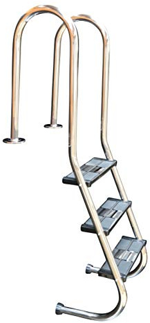 SPIRATO Échelle d'escalier en acier inoxydable avec 3 marches pour piscine