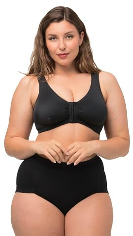 Ulla Popken Bustier, Coppa C/D Bra, Nero, 6D Donna
