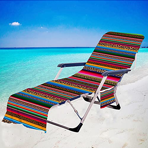 Surwin Schonbezug Für Gartenliege Strandliegenauflage Frottee Liegenauflage Stuhl Strandtuch Sun Lounger Bezug mit Tasche Sporthandtuch für Strand Garten Schwimmen (Graffiti,75x210cm)