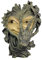 Qcwwy Baumgesicht, Kunstharz, Frauengesicht, Skulptur, Baumdekoration, Guckender, Schüchterner Ausdruck, Elfenstatue, Baumgesicht, Mystische Wandskulpturen, Blumentopfdekoration für (Weiss)