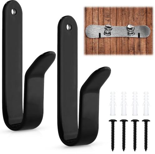 PEUTIER 2pcs Snowboard Wall Mount, Snowboard Wall Rack Hanger Snowboard Display Rack Snowboard Accessories for Ski Board Longboard