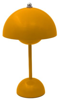 Luxus - Tischlampe Touch Deluxe - Josephine - Gelb - H30 x Ø16 - Terrassenlampe - Schreibtischlampe - LED - Wiederaufladbar - Dimmbar - Kabellos - Tischlampe für innen und außen