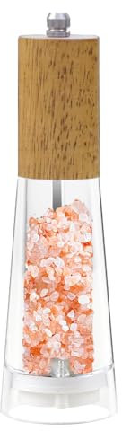 ManGotree Molinillo de Sal y Pimienta Premium, Molinillo de Pimienta Recargable, Molinillo Profesional para Especias, Esencial de Cocina Premium, 7.5 Pulgadas, 1 Paquete (Nogal)