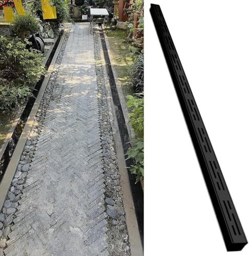 Canale di drenaggio, con griglia in acciaio inox per decorazione cortile e patio, riduce l'accumulo di acqua