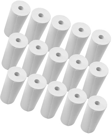 Haofy Termopappersrullar Ren Trämassa Kvittopapper 80 X 30 Mm Slät Vitt Klart Tryck Lågt Damm för Stormarknad Restaurang Retail POS-skrivare (15 rullar)