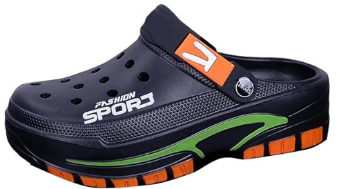 Sabot De Jardin Homme Tendance Antidérapants Sandales Sportswear Mode Confortable Perforés Intérieur Respirant Mules en Eva Extérieur Souple Léger Travail Plage Piscine Clogs