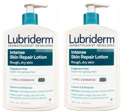Lubriderm Intense Skin Repair Body Lotion, 16-Ounce Pump Bottles (Pack of 2)