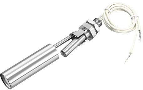 Sourcingmap Stainless Steel Float Switch for Water Pump Tank Swim Pool Garden Pond Liquid Water Level Sensor M10 120mm Length