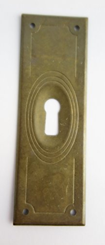 Clever-Deko Beschlag Messing Schlüsselloch Rosette Schrank Schublade Schranktür Messing senkrecht Jugendstil Raute