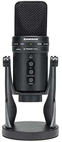Samson G-Track Pro - Professional USB Microphone with Audio Interface - Black