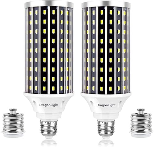 DragonLight 50W Lampadina LED super luminosa da(sostituisce 400 Watt) –3000K bianco caldo 5000LM E27/E40 Edison LED per illuminazione commerciale,illuminazione–garage,officina,cortile(2 pezzi)