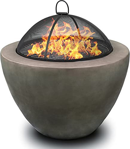 Centurion Supports Fireology DIABLO Dark Grey Contemporary Garden and Patio Heater Fire Pit Brazier and Barbecue – Fully Assembled