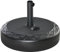 Outsunny Base per Ombrellone da Giardino Rotonda Φ55cm, Basamento da 30kg da Riempire con Acqua per Pali da 38mm, 48mm, Nero