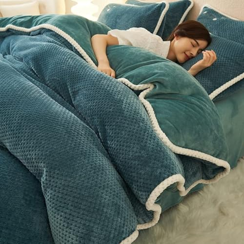 Sabanas 150 Invierno Coralina-Funda De EdredóN De Forro Polar-Funda NóRdica De Franela, Ropa De Cama Gruesa, CáLida Y Suave para La Piel En Invierno, Manta Disponible En Todas Las Estaciones