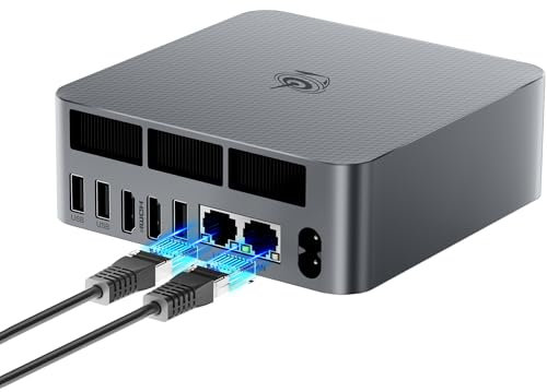 Beelink AMD Mini PC, Ryzen 5 6600U(6C/12T, up to 4,5Ghz), EQR6 Mini Computer 24GB LPDDR5 500GB M.2 PCIe4.0 SSD, 4K Dual Display,Dual HDMI, Dual 1000M LAN,WiFi6, BT5.2