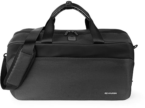 Hyundai HMD00549 Business Weekender Tasche Reisetasche Sporttasche, mit Logo/Schriftzug, grau