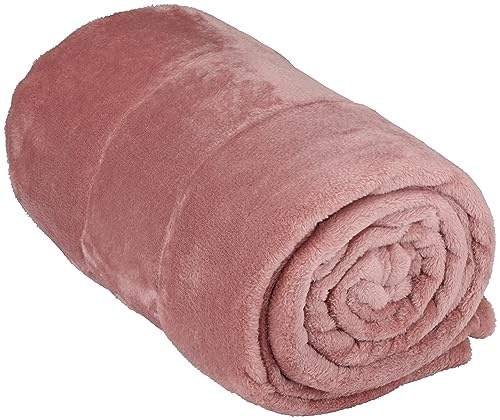 Arti Casa Couverture Polaire 150 x 200 CM - Plaid Polaire - Couverture Lit - Parfait Aussi comme Décoration d'Intérieur - Plaid Canape pour 1 Personne - Rose - Polaire/Polyester