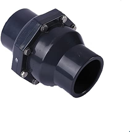 DN25 (Φ32 mm) PVC-U gunga backventil lösningsmedel svetsrörbeslag, icke-retur för avfallspump, koi-damm, lämplig för horisontell eller vertikal användning, för båt