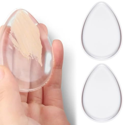ZAMXHUG 2pcs Silikon Make-up Schwamm - kosmetischer Schwämme des Silikons für Make-up, Make-up und Schwamm flüssiges Foundation Make-up oder korrigierender Schwamm Applikator