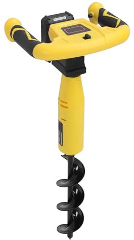 Scavatrice per Fori per Pali, Ricaricabile 320 Giri/min Scavatrice per Fori per Trivella Elettrica Ad Alta Efficienza Strumento per Scavare Coclea Elettrica a Batteria per (Spina