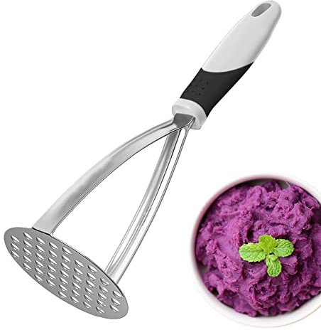 Prensa de puré | Prensapuré de acero inoxidable para cocina | Utensilio de cocina para puré de patatas | Trituradora de frijoles, patatas dulces, frutas y aguacates