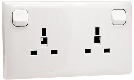 SH|P Electrical® 1-Gang to 2-Gang 13A Socket Converter – Safe, Durable, and Easy-to-Install Wall Plate Adapter (1)