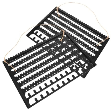 Healvian Lot De 2 Supports Muraux En Bois Pour Bijoux Organisateur Mural Porte-Boucles D'Oreilles Et PréSentoir À Colliers Rangement Suspendu Compact Pour Bracelets Et Porte-CléS