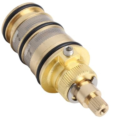Fauhapyway Cartouche de rechange en laiton thermostatique pour mitigeur de baignoire, robinet de douche, contrôle de l'eau chaude et froide, kit de réparation (noyau de valve H-1)