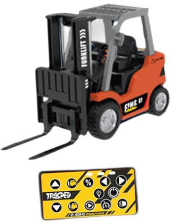 Chosertory Carrello Giocattolo Telecomandato, Gru Telecomandata in 1:64, Veicolo da Costruzione Realistico in Lega di Alluminio per Bambini E, Orangina