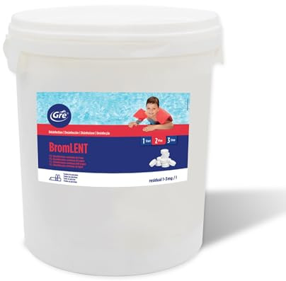 GRE 76024 - Bromo in pastiglie da 20gr - Brom lent 5 KG Ideale per Piscina e Spa Idromassaggio.