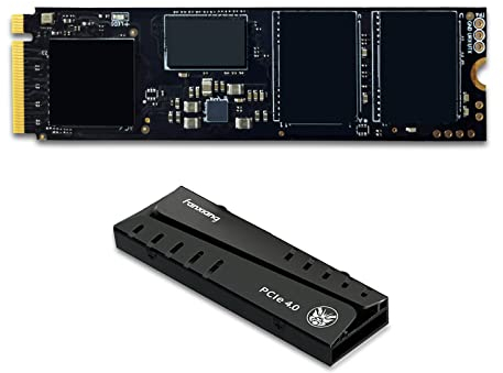 fanxiang M2 SSD 2TB Nvme M.2 2280 Interne SSD Festplatte PCIe 4.0 DRAM mit Kühlkörper, 7400MB/s Lesen, 6800MB/s Schreiben, für Gaming, Programme, Videoschnitt (S770)