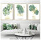 3 Stück Leinwand Bilder Pflanzen Wandbilder Wohnzimmer Goldene und grün Zimmer Deko Modern Wandbild Schlafzimmer Set Küche Wand Dekorationen Leinwandbild Wanddeko,ohne Bilderrahmen
