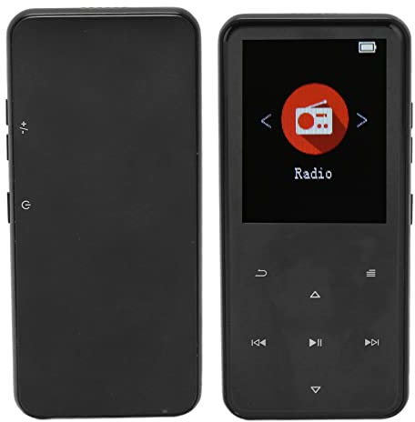 Zunate MP3-spelare, Bluetooth-musikspelare med 2,4-tums LCD-skärm, Bärbar MP3-spelare med Stöd för Röstinspelning, FM-radio, E-bok (Svart)