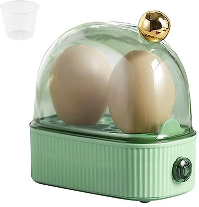 Cuit-œufs sans BPA 250 W, Appareil de cuisson pour 1 à 2 œufs, Cuiseur oeuf électrique, Tasse de mesure Inclus, Cuiseur à œufs avec réglage électronique du temps de cuisson. Cuisson oeuf (Vert)