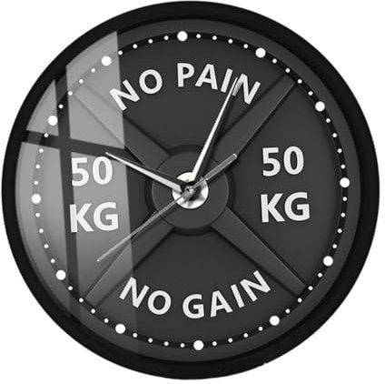 Sharplace Orologio da Parete con Motivo Piatto E Bilanciere da 30 Cm, Silenzioso, per Cucina, Multiuso