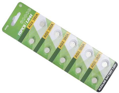 Fitooles 10 batterie alcaline a bottone AG1 AG3 AG4 AG10 AG13 1,55 V LR1130 LR41 LR44 per orologi