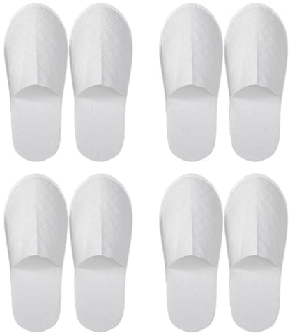 HDGSAFD 4 Pares De Zapatillas Invitadas, Zapatillas De Interior, Zapatillas Portátiles, Zapatillas Transpirables Y Cómodas, Adecuadas Para Hoteles, Viajes Y Familiares.