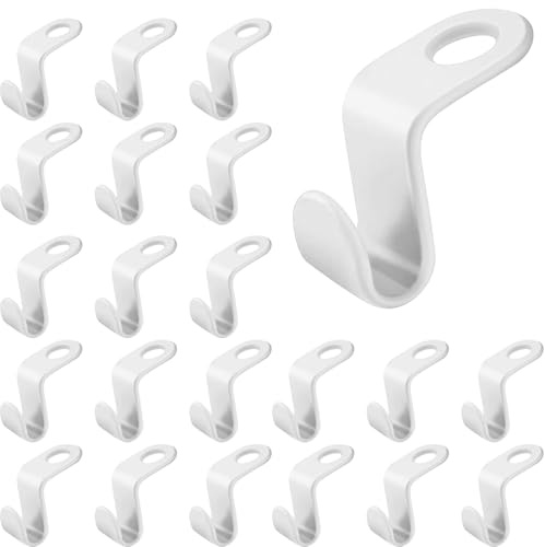 WUBAYI 50 unidades de ganchos conectores para perchas que ahorran espacio, color blanco, accesorios de perchas de plástico multiusos para organizador de armario y almacenamiento en armario