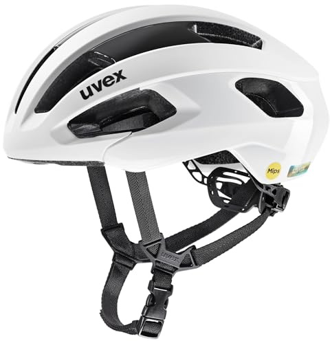 uvex Rise pro MIPS - sicherer Fahrradhelm für Damen und Herren - individuelle Größenanpassung - waschbare Innenausstattung - White matt - 52-56 cm
