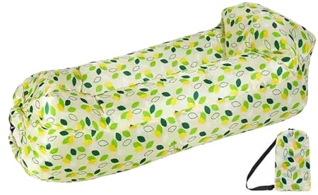 Sofá Inflable - Sofá De Salón Portátil 600G, Silla Inflable Al Aire Libre Impermeable Asiento Plegable Compacto Con Bolsa De Transporte | Cómodo Mueble De Camping Para La Playa, Jardín,