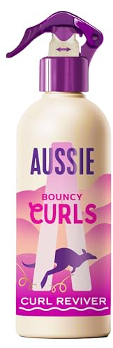 Aussie Bouncy Curls 2nd Day Curl Reviver 200ml Silicone-Free Spray | Revives Waves & Curls between Washes, Providing 48H Frizz Protection. With Australian Macadamia Nut Oil. Vegan & Cruelty-Free