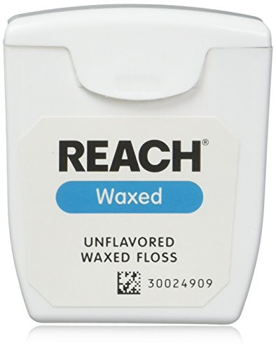REACH Unflavored Waxed Dental Floss, 55 yds